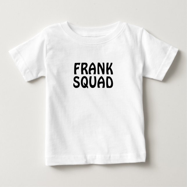 Modern Family Squad Custom Name Black Baby T-Shirt (Front)