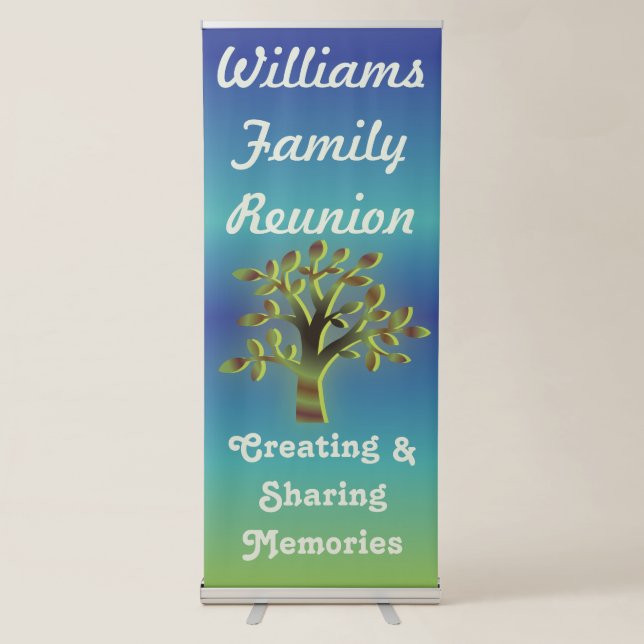 Modern Family Tree Reunion Banner (Front)