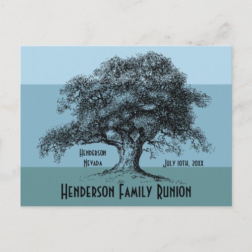 Modern Family Tree Reunion Save The Date Announcement Postcard