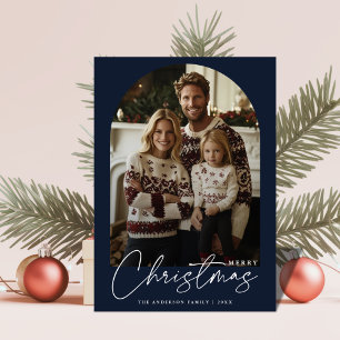 Modern Family Ugly Sweater Christmas Arch Photo Holiday Card