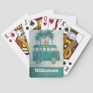 Modern Family Vintage Surfer Van Summer Fun Poker Cards