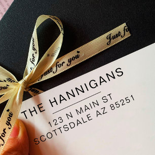 Modern Family Wedding Return Address Personalized Self-inking Stamp