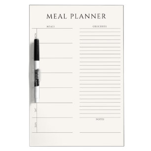  Modern Family Weekly Meal Planner Dry Erase Board