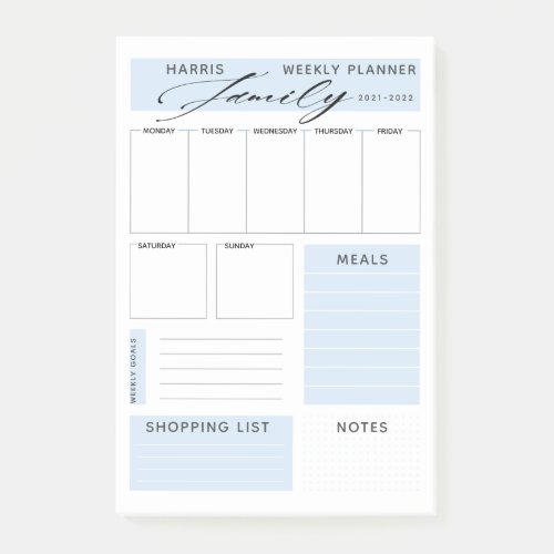 Modern Family Weekly Planner Post_it Notes