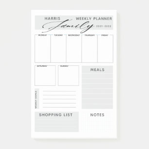 Modern Family Weekly Planner Post-it Notes