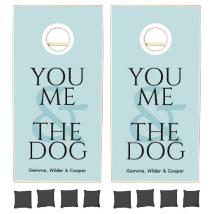 Modern Family You Me & The Dog Personalized Cornhole Set