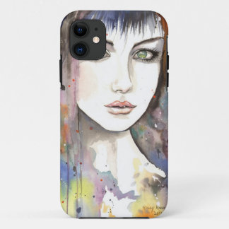 Modern Fantasy Woman Face Within Paint iPhone 11 Case