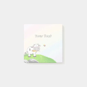 Modern Farm Animal Cow Kids Rainbow Post-it Notes
