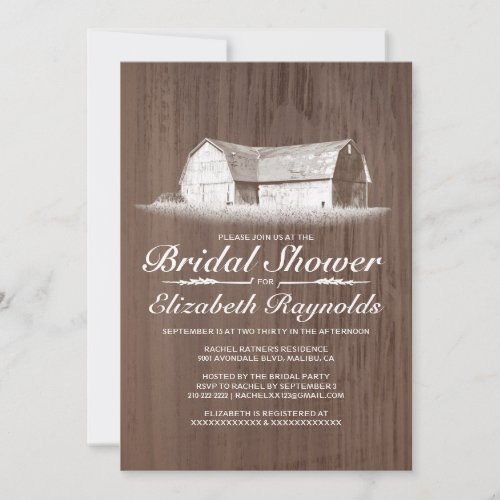 Modern Farm Bridal Shower Invitations