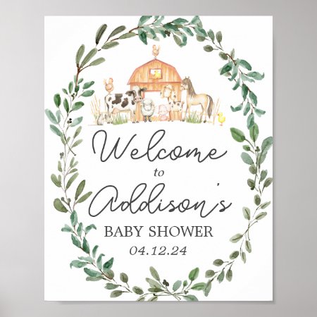 Modern Farm Welcome Sign Farm Welcome Poster