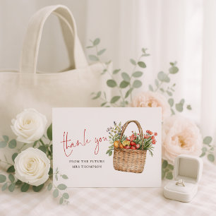 Modern Farmers Market Bridal Shower Thank you card