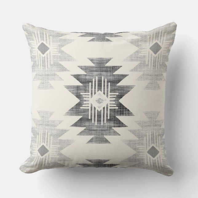 Modern Farmhouse Aztec Throw Pillow (Front)