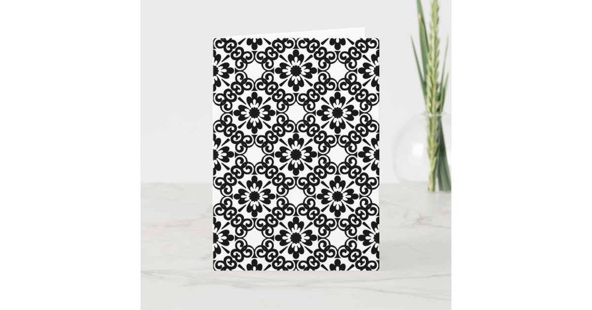 MODERN FARMHOUSE BLACK AND WHITE TILE CARD Zazzle