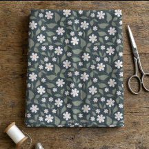 Modern Farmhouse Daisy Dark Blue Green & Sage
