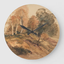 Modern Farmhouse Fall Autumn Landscape Painting
