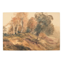 Modern Farmhouse Fall Autumn Landscape Painting