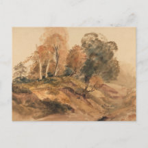 Modern Farmhouse Fall Autumn Landscape Painting