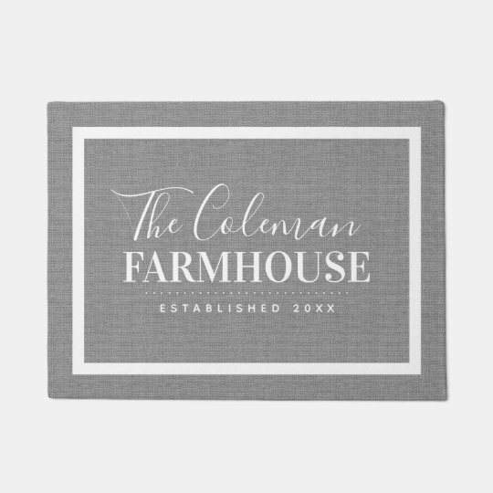 Modern Farmhouse Family Monogram Doormat