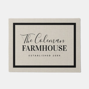 Modern Farmhouse Family Monogram Doormat