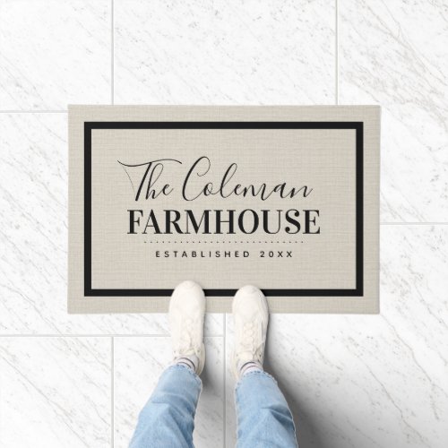 Modern Farmhouse Family Monogram Doormat