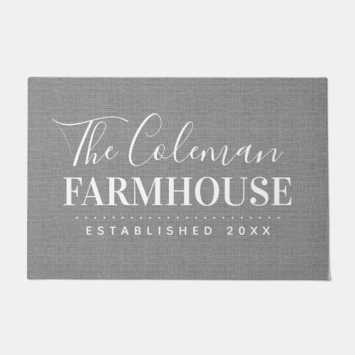 Modern Farmhouse Family Monogram Doormat