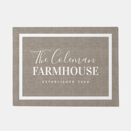 Modern Farmhouse Family Monogram Doormat