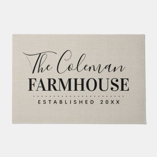 Modern Farmhouse Family Monogram Doormat