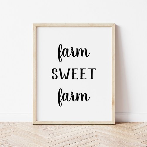 Modern Farmhouse Farm Sweet Farm Print