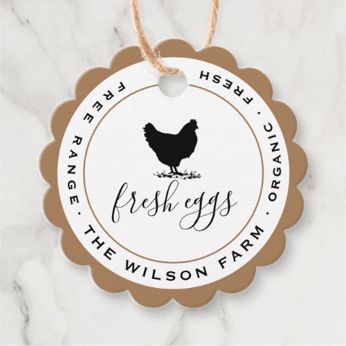 Modern Farmhouse Fresh Eggs Product Tags