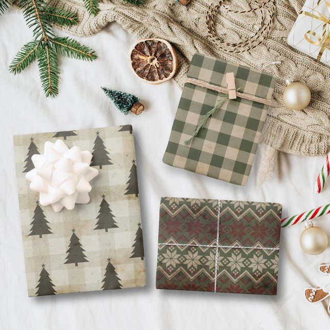 Modern Farmhouse Holiday  Wrapping Paper Sheets (Creator Uploaded)