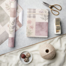 Modern Farmhouse Pastel Purple Quilt Patchwork 