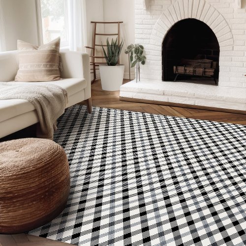 Modern Farmhouse Rug Black  White Farmhouse Area Rug