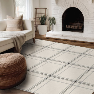 Modern Farmhouse Rug Gray & Cream Area