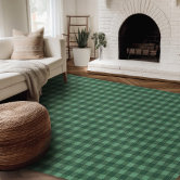 Modern Farmhouse Rug, Green & White Farmhouse Area Rug | Zazzle