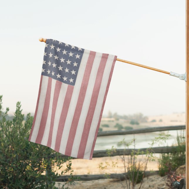 Modern Farmhouse Rustic American Flag (Insitu (Back))