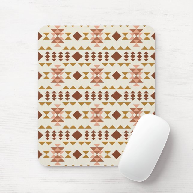 Modern Farmhouse Rustic Terracotta Geometric Art Mouse Pad (With Mouse)