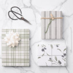 Modern Farmhouse Sage Green Christmas Wrapping Paper Sheets<br><div class="desc">Modern Farmhouse Sage Green Christmas Wrapping Paper Sheets</div>