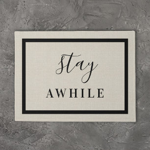 Modern Farmhouse Stay Awhile Doormat
