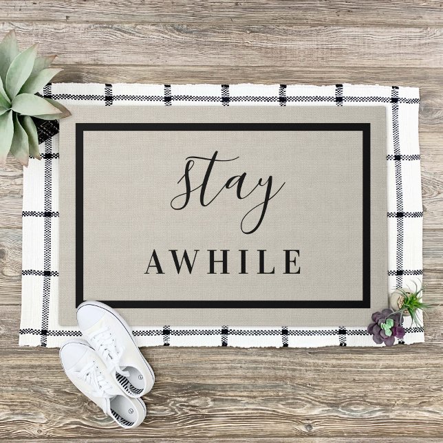 Modern Farmhouse Stay Awhile Doormat (Creator Uploaded)