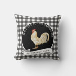 Modern Farmhouse Style Rooster Family Name  Throw Pillow at Zazzle