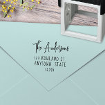 Modern Farmhouse Style Type Script Return Address Self-inking Stamp<br><div class="desc">This return address stamp pairs modern calligraphy script for your name with farmhouse inspired typography for your return address info. It's easy to customize it with your own info then select an ink color. Self-inking return address stamps save you a lot of time when sending out holiday cards and everyday...</div>