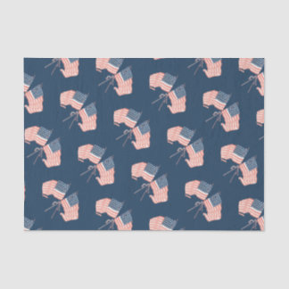 Modern Farmhouse Vintage Rustic American Flag Tissue Paper