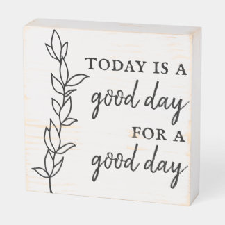 Modern Farmhouse Wooden Block Box Sign