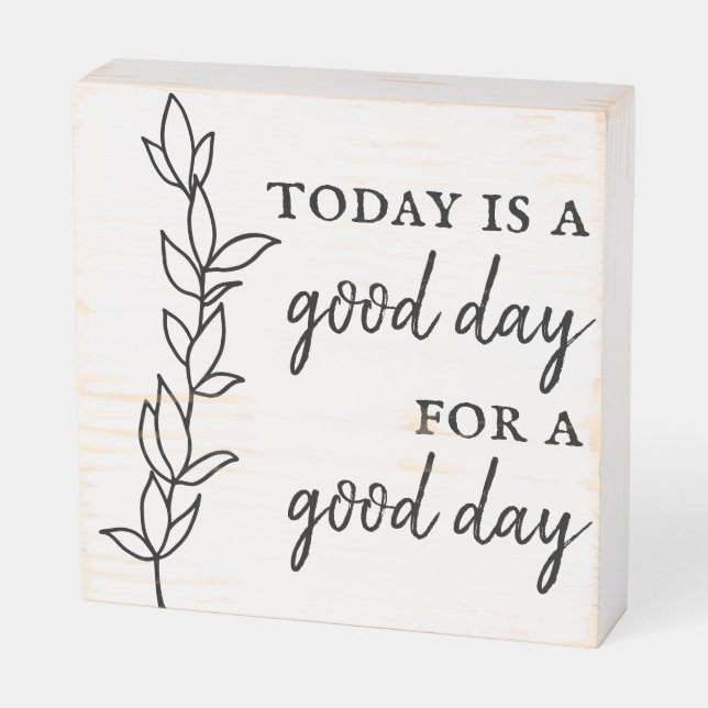 Modern Farmhouse Wooden Block Wooden Box Sign (Angled Horizontal)