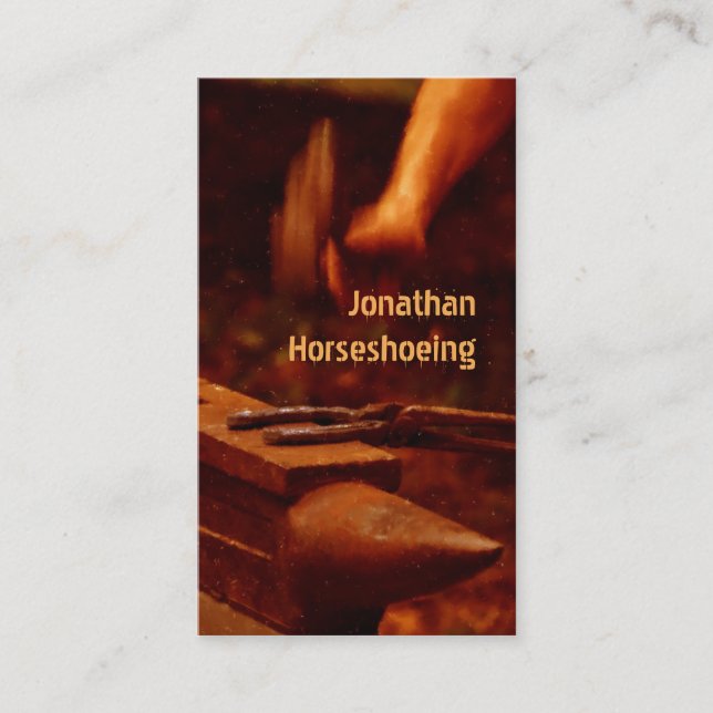 Modern farrier forge business card (Front)