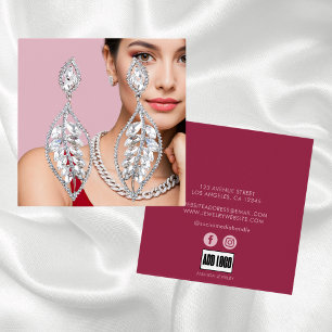 Modern Fashion Jewelry Business Logo Display Card