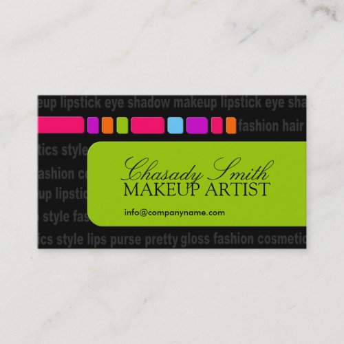 Modern Fashion &amp; Makeup Business Card