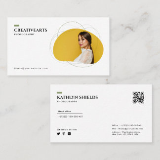 modern fashion minimalist  photography business card