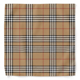 Modern Fashion Style Gingham Pattern Bandana