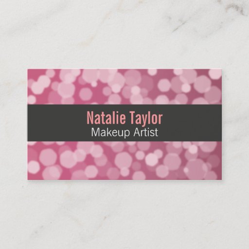 Customizable Modern, Fashion, Stylish, Ruby, Makeup Artist Business Card